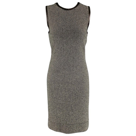 Ralph Lauren Black Label Herringbone Sleeveless Cashmere Dress size L